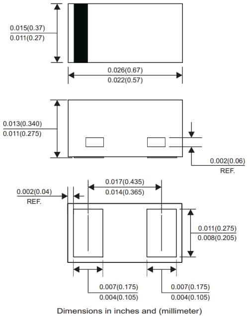Mechanical Drawing - Comchip Technology CDBZC0140L-HF Schottky Diode
